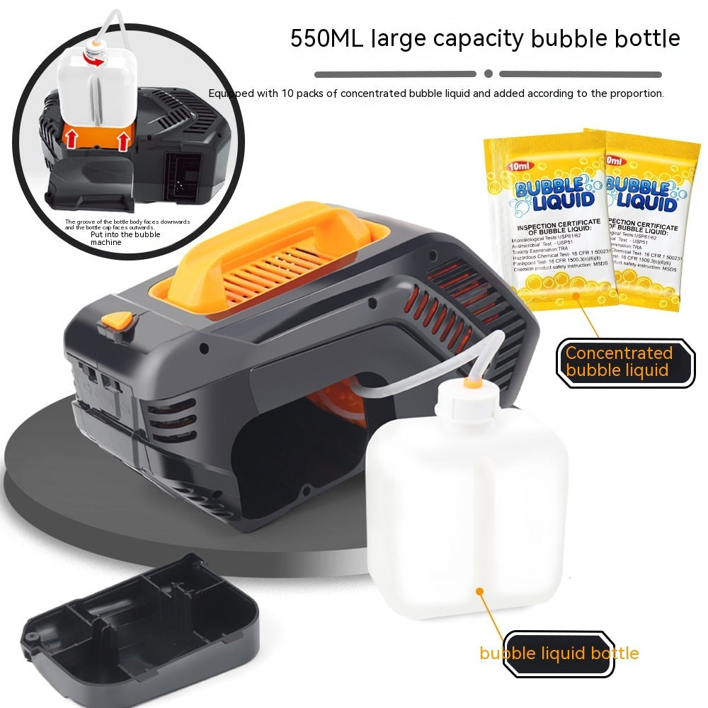 Children's Electric Suitcase Charging Bubble Machine Automatic Light Bubble