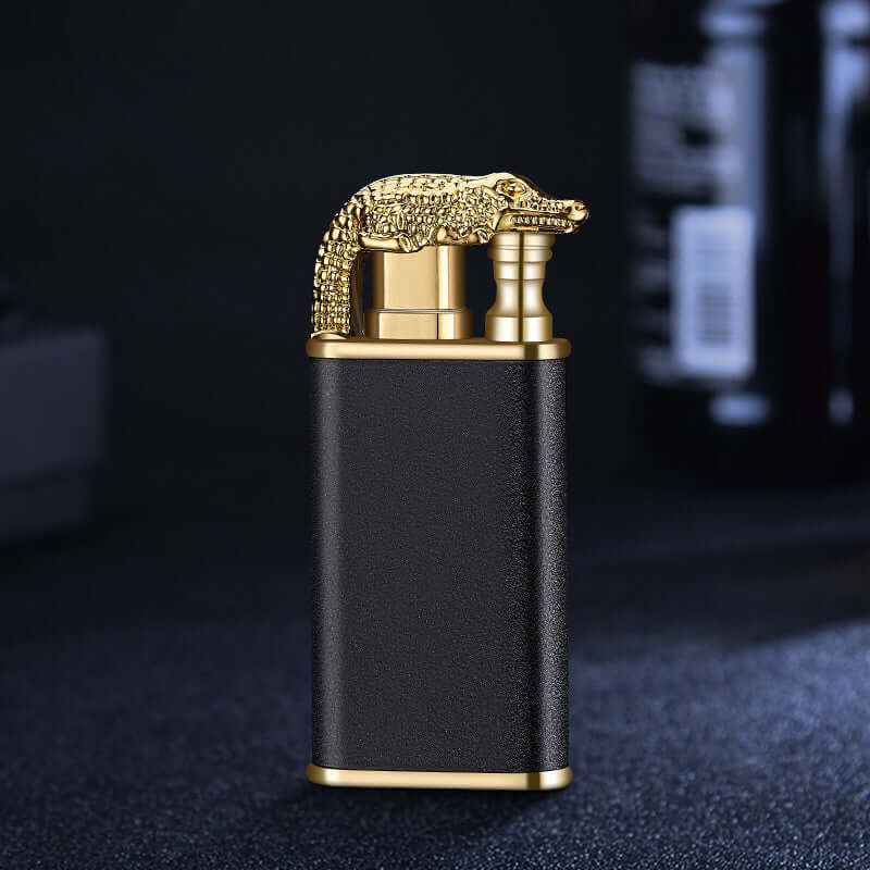 Creative Blue Flame Lighter - Crownie 0 Black Scrub Crocodile bk872 / 1PCS