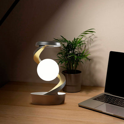 Rotating Moon Desk Lamp With Phone Wireless Charging Sensor Control Table Lamps Decorative Desktop Lamp Small Night Lamp Home Decor - Crownie 0 Gray Basic Style