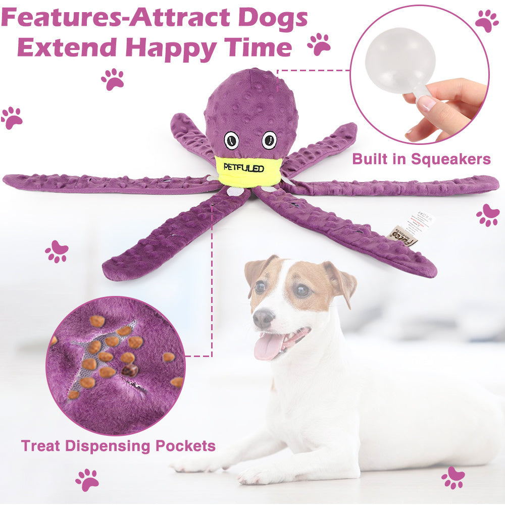 Dog Snuffle Toy Dog Plush Octopus Toys, Dog Puzzle Games Interactive Puppy Toys Chew Toys Slow Feeding Games