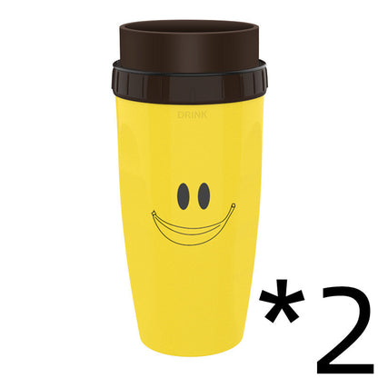 No Cover Twist Cup Travel Portable Cup Double Insulation Tumbler Straw Sippy Water Bottles Portable For Children Adults - Crownie 0 2style 2pcs / 201to300ML
