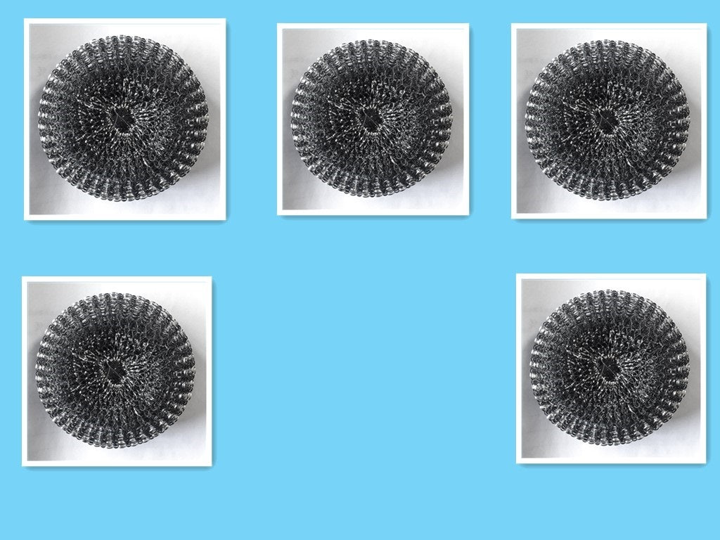 Kitchen Soap Dispensing Palm Brush Cleaner Push-type Brush Kitchen Detergent Tools - Crownie 0 Steel ball 5pcs
