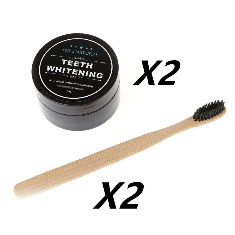 Bamboo Charcoal Toothbrush Set - Crownie 0 Black2sets / 30g