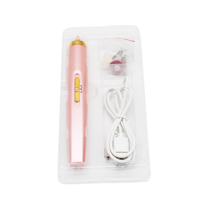 5in1 Manicure Machine Set Electric Nail Drill Polisher Cordless USB Rechargeable With LED Cutters Mill For Manicure Pedicure Accessor - Crownie 0 Red / USB