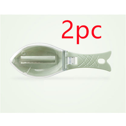 Fish Skin Brush Scraping Fish Scale Brush Grater Quick Disassembly Fish Knife Cleaning Peeling Skin Scraper Scraper Fish Scaler Kitchen Tools - Crownie 0 16x5.5x4.2cm / blue