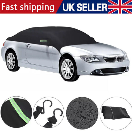 HalfCarCoverTopRoofWaterproofOutdoorSunUVRainProtectionUniversal