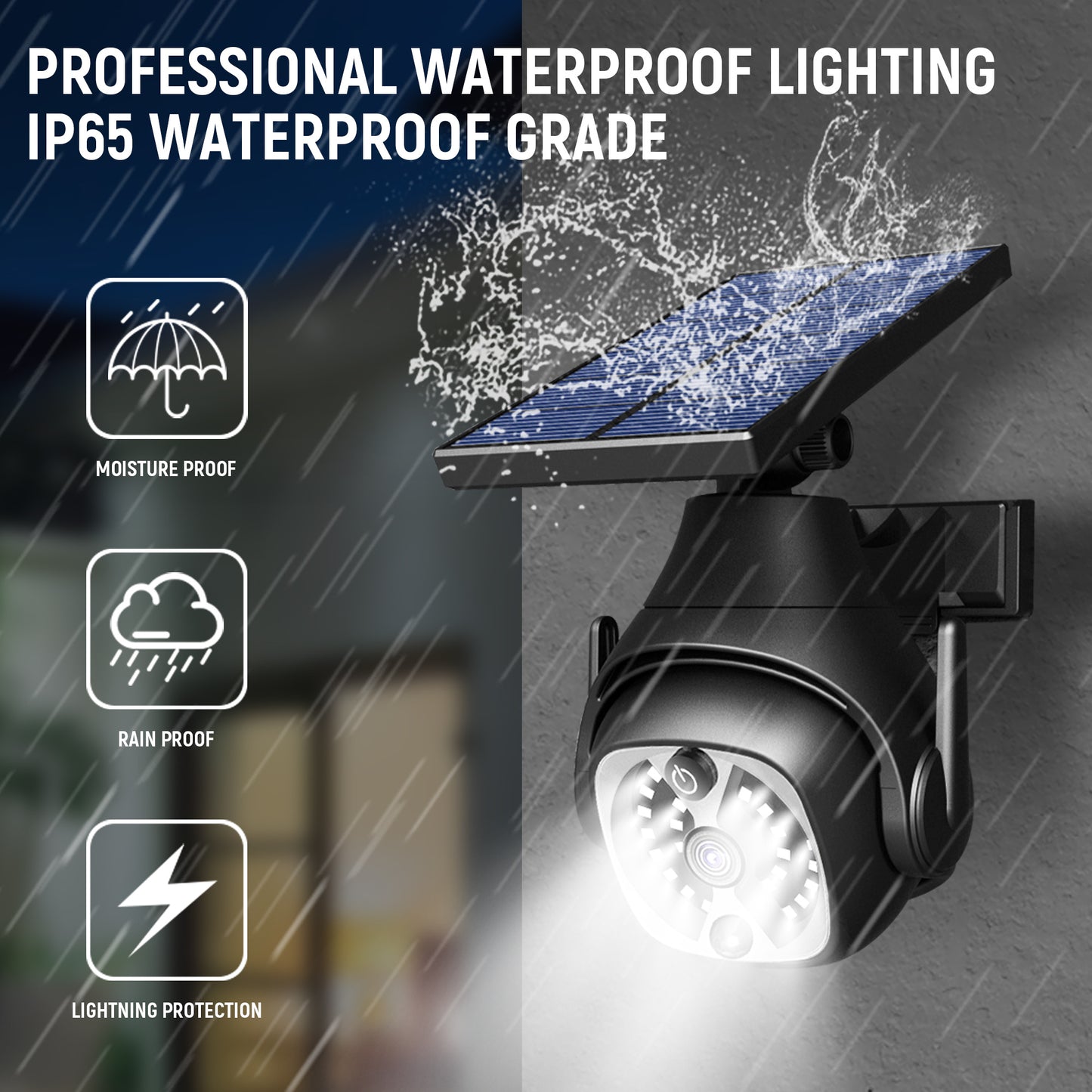 Solar Powered Outdoor Courtyard Lights + Human Sensor