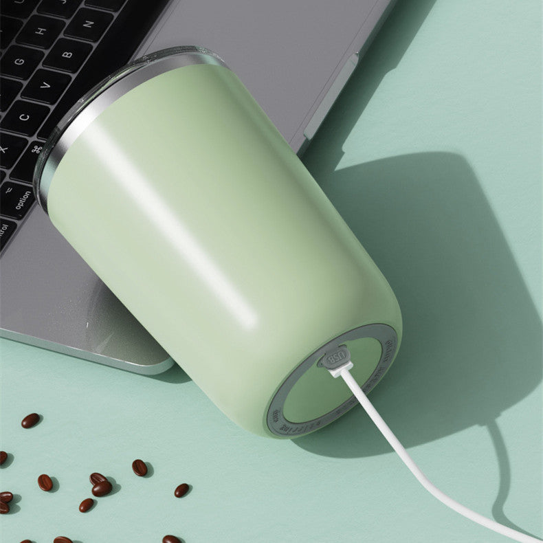 350ml Automatic Self Stirring Mug Coffee Milk Juice Mixing Cup Electric Stainless Steel Lazy Rotating Mug Magnetic Stirring Cup Kitchen Gadgets - Crownie 0 Beige / 350ml