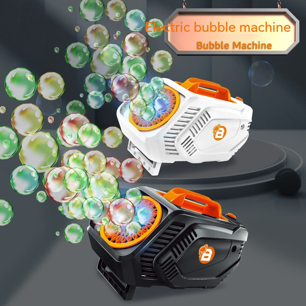 Children's Electric Suitcase Charging Bubble Machine Automatic Light Bubble
